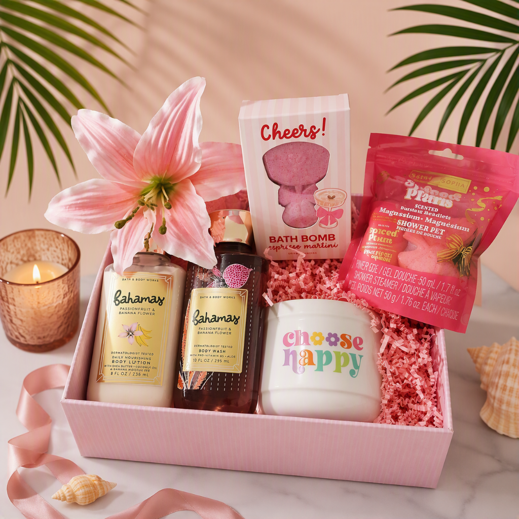 Escape to Paradise: The Bahamas Happy Time Home Spa Gift Box