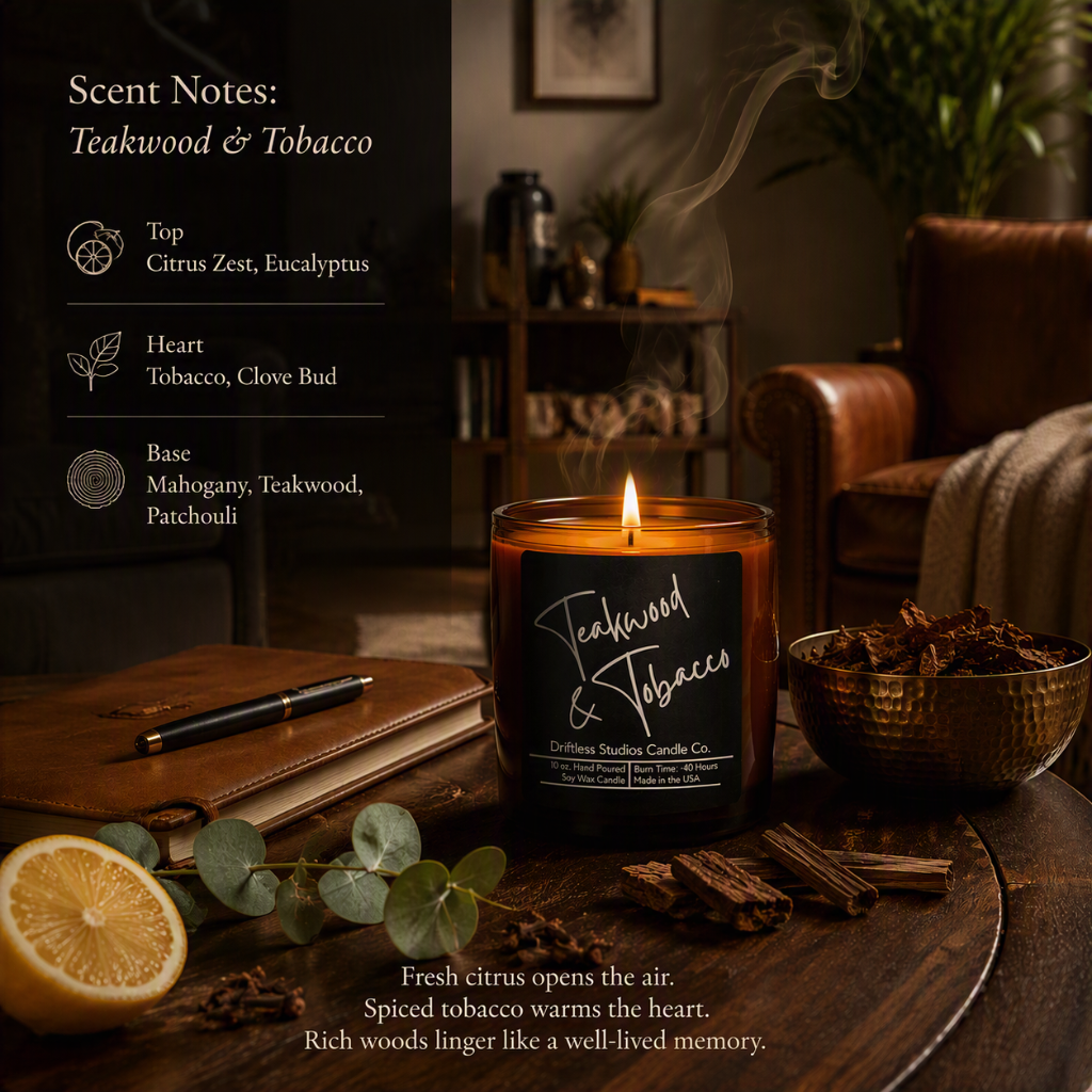 Teakwood and Tobacco Candle Gift Box
