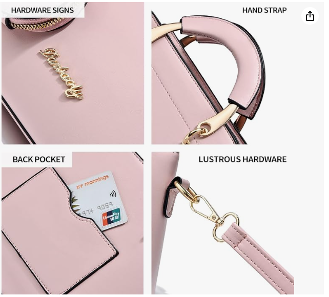Beautiful Top Handle Satchel with Cat Charm