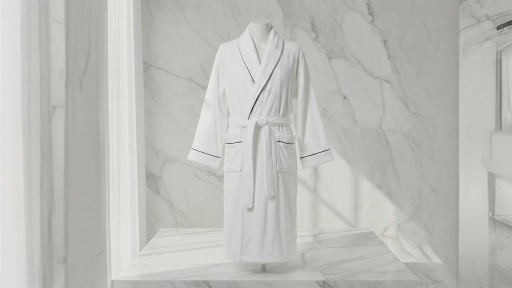 Men's Microfiber Fleece Robe with Shawl Collar