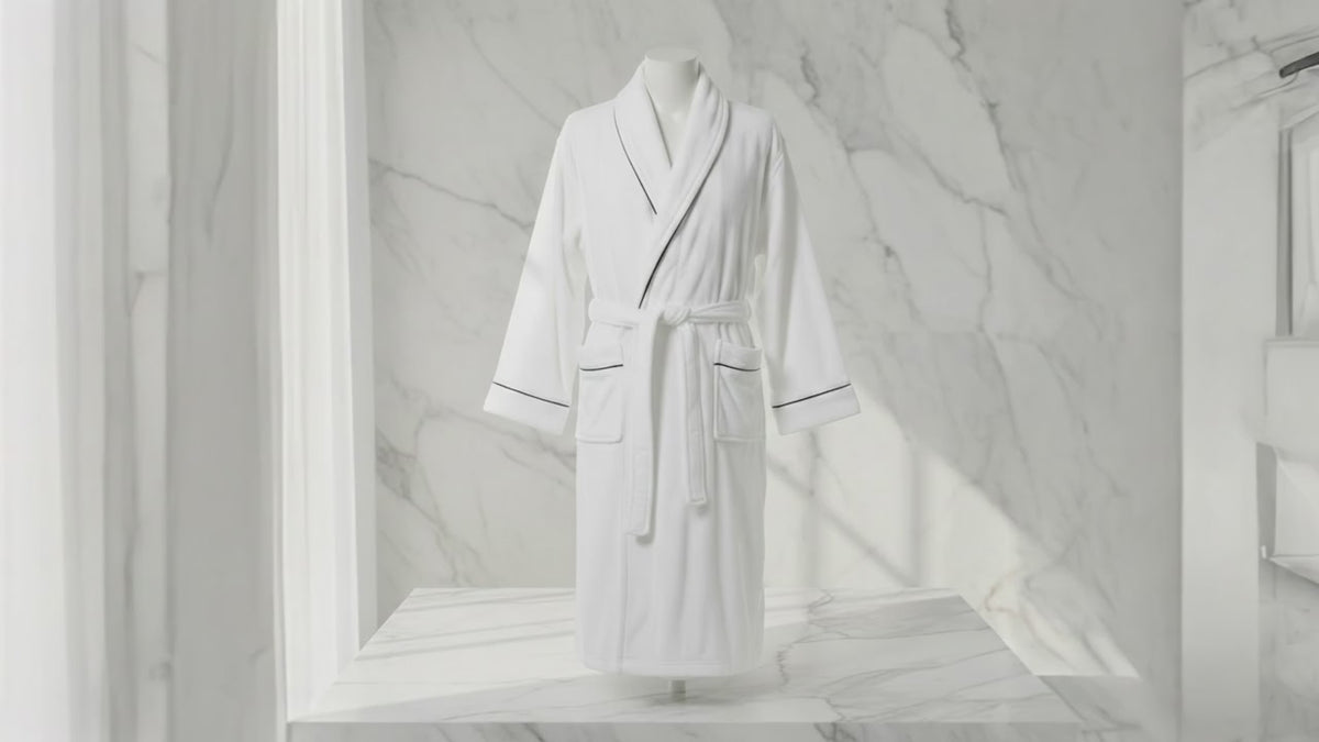 Men's Microfiber Fleece Robe with Shawl Collar